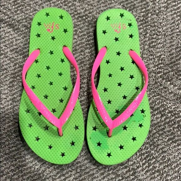 Star Shower Flip-Flops - Size 5/6 - Picture 1 of 1